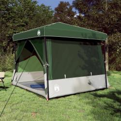 Ensemble de Tentes de Camping 2 pcs Vert Taffetas et Tissu