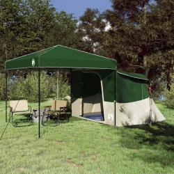 Ensemble de Tentes de Camping 2 pcs Vert Taffetas et Tissu