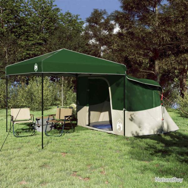 Ensemble de Tentes de Camping 2 pcs Vert Taffetas et Tissu