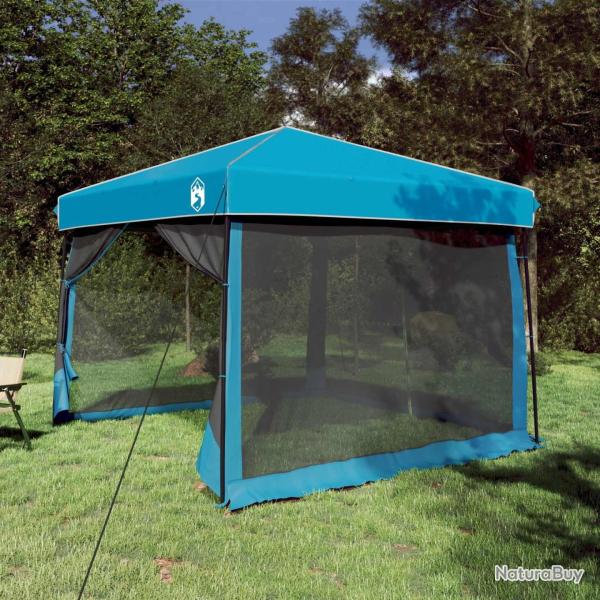 Ensemble de Tentes de Camping 2 pcs Bleu Taffetas et Tissu