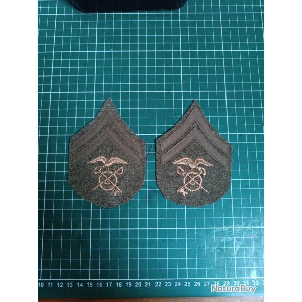 Paire de Grades Sergent US Army - Quartermaster Corps - WWI - Original 1917/1918