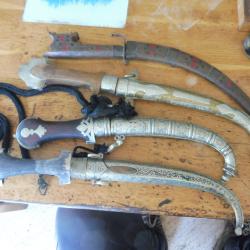 7 couteaux arabe maroc afrique du nord flissa goumier poignard art africain