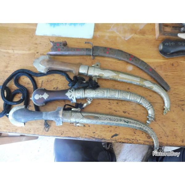 7 couteaux arabe maroc afrique du nord flissa goumier poignard art africain