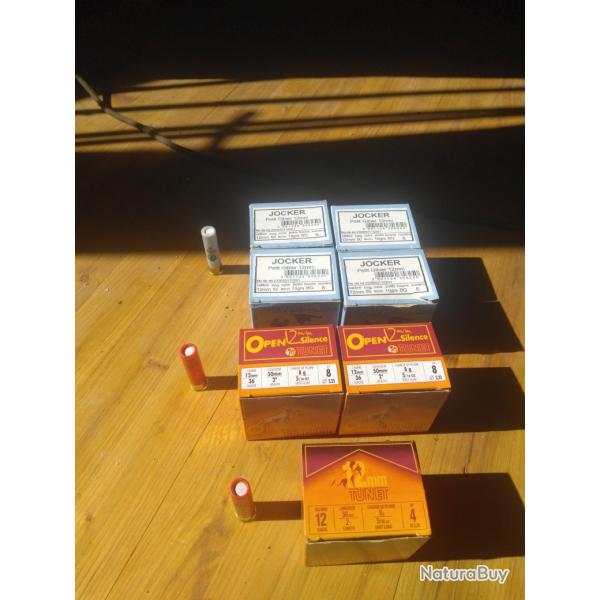Lot munitions 410 cal 36 12mm 170 mun dont 26 slug