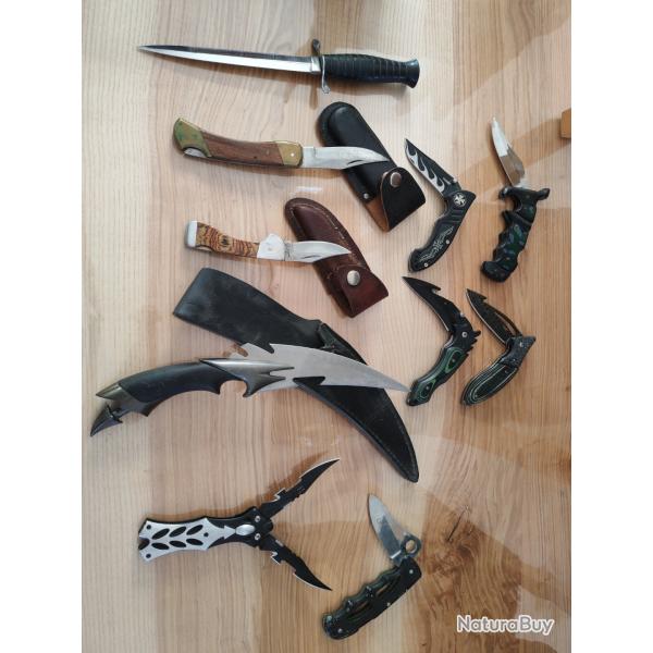Lot de 10 couteaux