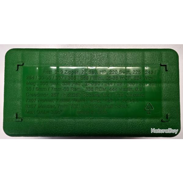 Lot de 4 boites MTM mod�le RM50 pour : 30-30, 308, 7-08, 7,5x54 et autres calibres