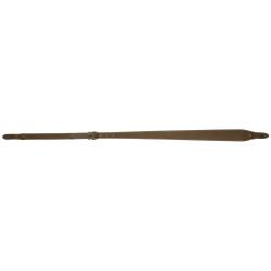 Bretelle plate Pisteurs cuir marron attaches boutons avec renfort