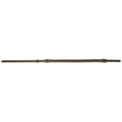 Bretelle tress&eacute;e Pisteurs cuir marron attaches boutons