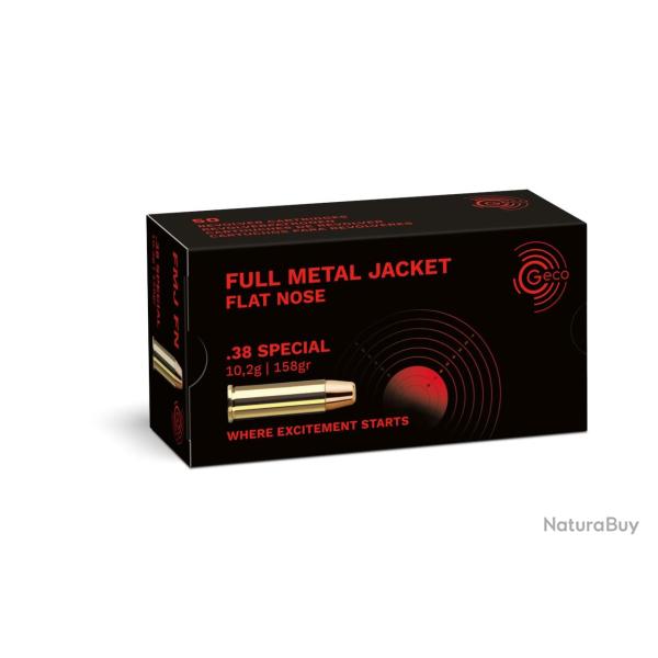 Munitions GECO 38 Special 158GR FMJ Flat Nose x50