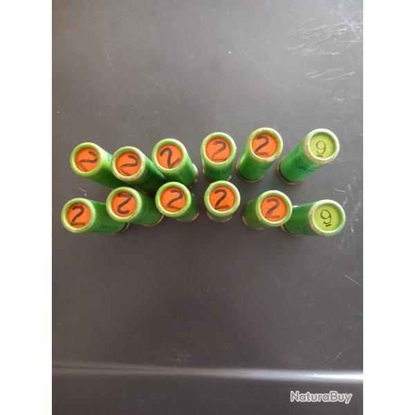 Lot de 12 cartouches manufrance vera 12/65