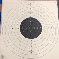 100 cibles carton C50 dimensions 53 x 53 cm