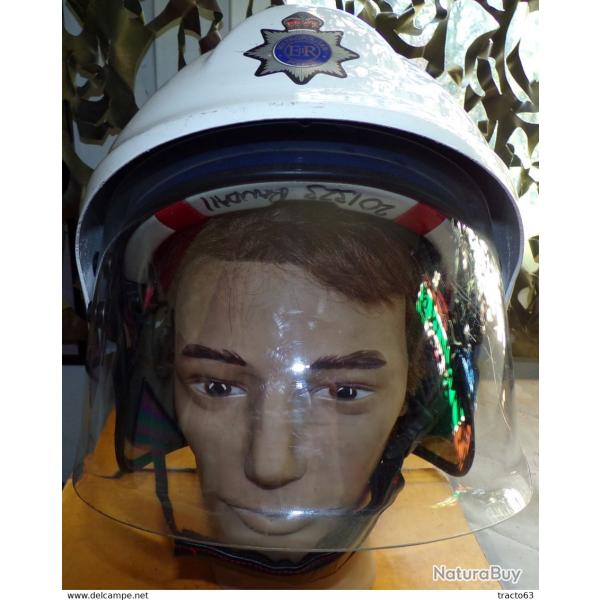 CASQUE METROPOLITAN POLICE DU ROYAUME -UNI , CASQUE LEGER AVEC VISIERE INTEGREE , FABRICATION SCOTLA