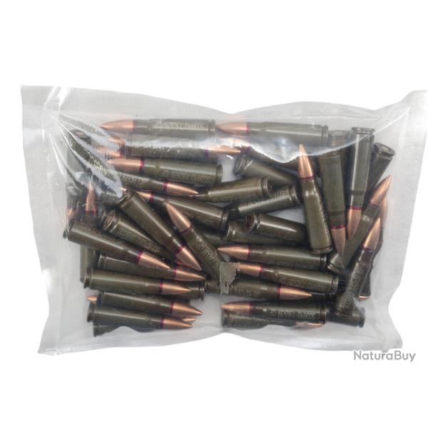 SACHET DE 50 CARTOUCHES DE SURPLUS STV CAL.7.62x39 FMJ 123GRS - CATEGORIE B
