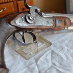 pistolet percussion officier 1820 A 1840 Baguette Ivoire