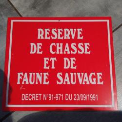 Pancarte r&eacute;serve de chasse