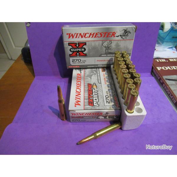 40 BALLES  270 WINCHESTER SUPER X en 150 grain power point