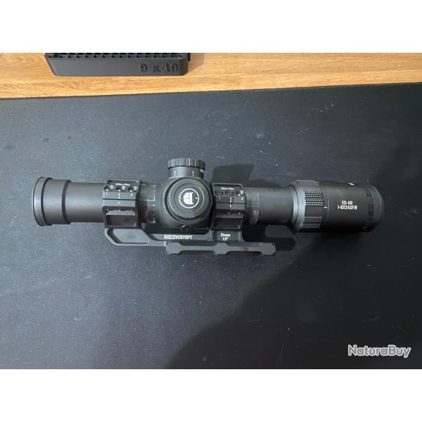 Lunette de vis�e DISCOVERYOPT ED-AR 1-8X24SFIR FFP-MRAD LPVO, diam�tre : 34 mm