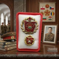 Lot de deux Insignes politique de la brigade des travailleurs socialistes Hongrois