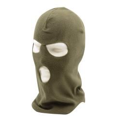 Cagoule en fibres polaire 3 trous verte kaki