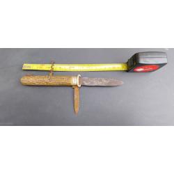 Couteau ancien pliant chasse extracteur a pompe a restaurer