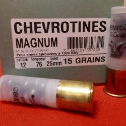 10 cartouches cal 12/76 Chevrotines Magnum 15gn de Jocker