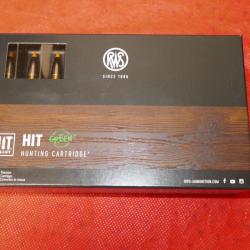 Boite de 20 cartouches RWS 270 Win HIT GREEN 8.4g/130gr