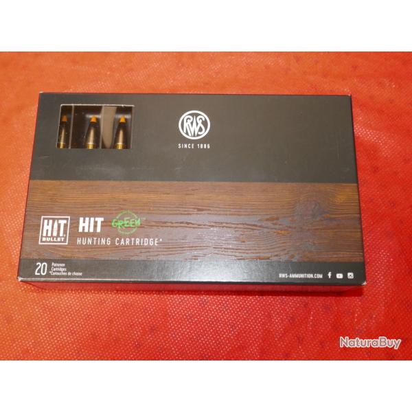 Boite de 20 cartouches RWS 270 Win HIT GREEN 8.4g/130gr
