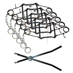 Lot 5 pi&egrave;ges en X - Double ressort 13x13 cm + Cl&eacute; tendeur 69d5156cb1116