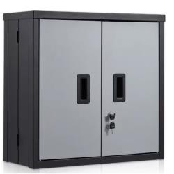 Armoire murale pliable en m&eacute;tal casier de garage mont&eacute; coffre &agrave; outils &eacute;tag&egrave;re r&eacute;glable