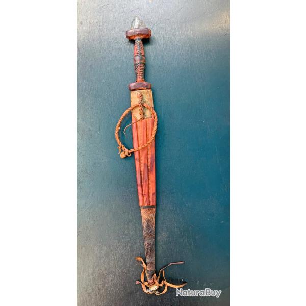 BELLE EPEE TRADITIONNELLE TUBU /TEDDA, AFRICAIN FULANI DE 60 CM COLLECTION ORNEMENT
