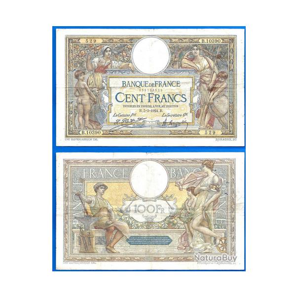 France 100 Francs 1924 Merson Grand Billet Franc Frs Frc Frcs