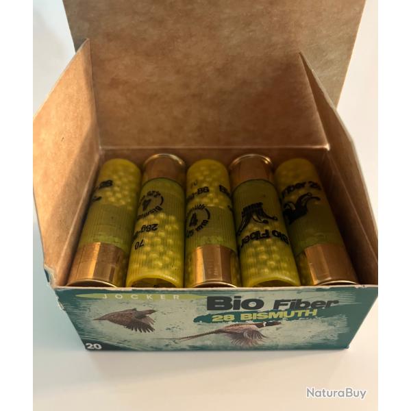 � SAISIR 1 BO�TE DE CARTOUCHES JOKER BIO FIBER BISMUTH CAL 20/70 PB 4 A 1 EURO SANS PRIX DE R�SERVE