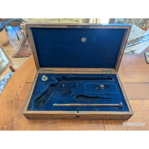 Coffret d'�poque 1860-1870 pour revolver Lefaucheux 9mm