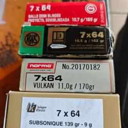 Lot munitions 7x64