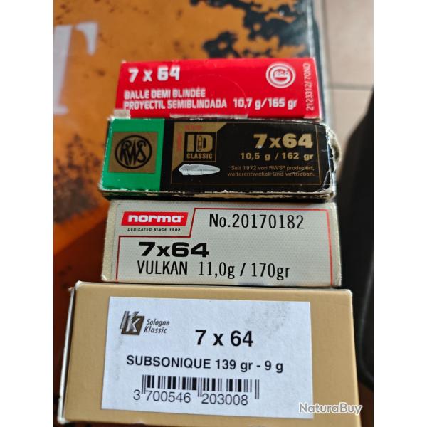 Lot munitions 7x64