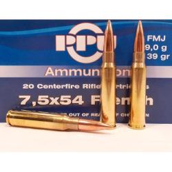 Boite de 20 munitions 7,5x54 /7.5 MAS fabrication Partizan  7.5x54 en stock