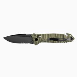 Couteau Pliant CAC&reg; - Serration - PA6 Toxifi&eacute; Vert Olive