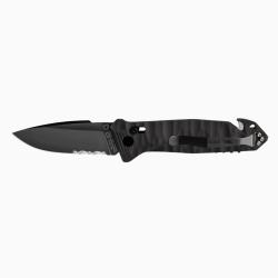 Couteau Pliant CAC&reg; - Serration - PA6 Toxifi&eacute; Noir