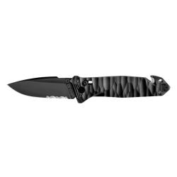 Couteau Pliant CAC&reg; S200 - Serration - PA6 Noir