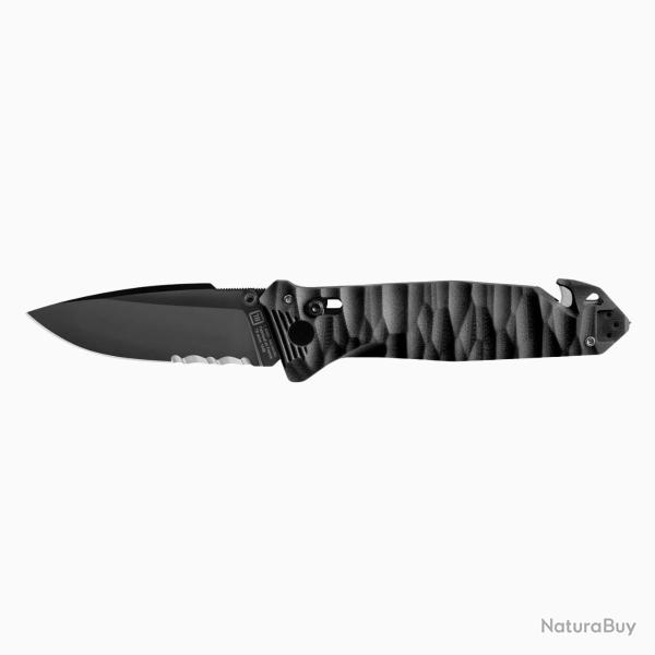 Couteau Pliant CAC� S200 - Serration - G10 Noir