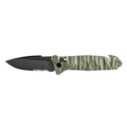 Couteau Pliant CAC&reg; S200 - Serration - G10 Vert Olive