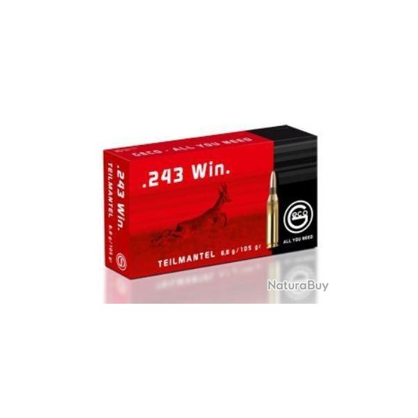 Munitions GECO Cal.243 win. demi blind�e TM 6.8g 105gr
