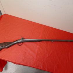 Fusil juxtapos&eacute; &agrave; percussion, crosse r&eacute;par&eacute;e par un professionnel &agrave; l'&eacute;poque