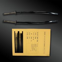 SABRE appel&eacute; Katana sign&eacute; Yoshitsugu, avec certificat - Province Musashi, Japon - F&eacute;vrier 1697