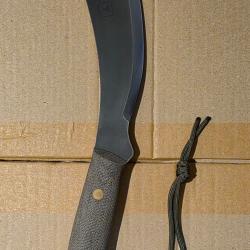 Couteau Ben & Lois Pocket Parang - TAD Edition - O1 Steel - OD Green Micarta+ Orange G10 Liners