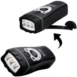 Radio & lampe torche &agrave; manivelle dynamo Powerplus Wolf