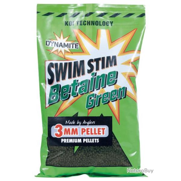 DYNAMITE BAITS PELLETS SWIM STIM BETAINE GREEN 900GR 3mm