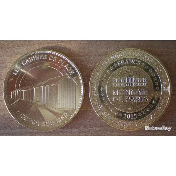 Medaille Les Cabines de la Plage Berck sur Mer Monnaie de Paris 2015