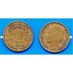 France 1 Franc 1934 Piece Morlon  Tete de Laurier Francs