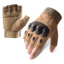 Gants Tactiques demi-doigts Beige